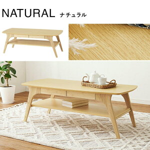 テーブル 引出2杯付 中棚付 ローテーブル センターテーブル 幅110x奥行50x高さ40cm 北欧 モダン ソファーテーブル リビング ナチュラル テイスト 家具 引越し 新生活 VT-7941