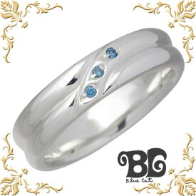 ブルーキャット Blue Cat シルバー ブルーダイヤモンド リング メンズ 指輪 アクセサリー 15～21号 シルバー925 スターリングシルバー SWG102-0149