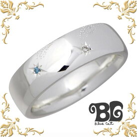 ブルーキャット Blue Cat スター デザイン ダイヤモンド シルバー リング メンズ ダイアモンド 指輪 アクセサリー 15～21号 シルバー925 スターリングシルバー SWG682-1098