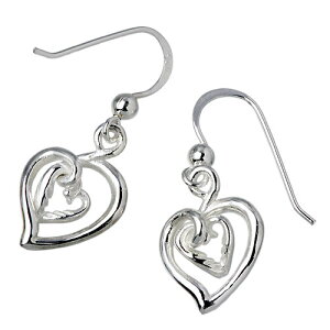 【ポイント5倍!30日限り!】 フリースタイル FREE STYLE エンジェル ハート シルバー ピアス アクセサリー ペアセット 両耳用 シルバー925 スターリングシルバー FSE-653