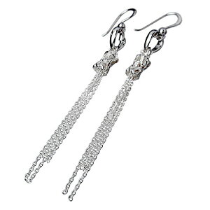 【ポイント5倍!30日限り!】 フリースタイル FREE STYLE ハート チェーン シルバー ピアス アクセサリー ペアセット 両耳用 シルバー925 スターリングシルバー FSE-812