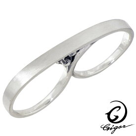 ジゴロウ GIGOR シルバー リング 指輪 アクセサリー サティーナダブルフレッジ メンズ レディース 5～20号 G-DIAN series NO-411