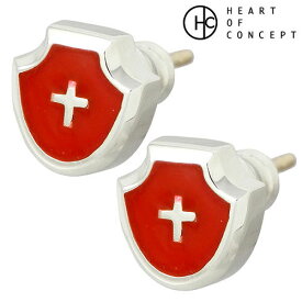 ハートオブコンセプト HEART OF CONCEPT クロスデザイン シルバー ピアス アクセサリー 2個売り 両耳用 スタッドタイプ シルバー925 スターリングシルバー HCE-44RD-P