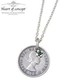 ハートオブコンセプト HEART OF CONCEPT シックスペンス コイン シルバー ネックレス アクセサリー メンズ レディース 誕生石 HCP-362