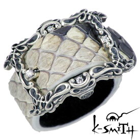 ケースミス K-SMITH バックル RING レザー リング パイソン キュービック 指輪 アクセサリー 9～15号 シルバー925 スターリングシルバー KI-00147-P