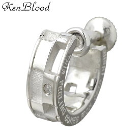 ケンブラッド KEN BLOOD ダイヤモンド メッセージ シルバー イヤリング アクセサリー 片耳用 1個売り KP-59E