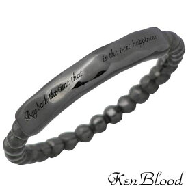ケンブラッド KEN BLOOD エッセンシャル シルバー リングB ブラック 指輪 アクセサリー 9～23号 シルバー925 スターリングシルバー KR-235BK