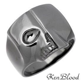 ケンブラッド KEN BLOOD スカル シルバー リング ブラック 指輪 アクセサリー ドクロ 9～21号 シルバー925 スターリングシルバー KR-267BK