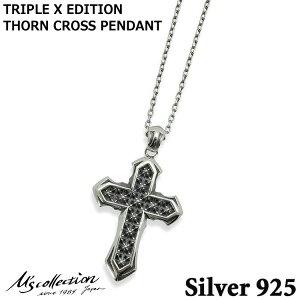 y|Cg5{I 3܂ŁIz GYRNV M's collection Vo[ NX lbNX Y \ TRIPLE X EDITION THORN CROSS PENDANT XP-168