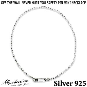 GYRNV M's collection Vo[ lbNX OFF THE WALL NEVER HURT YOU SAFETY PIN MINI NECKLACE XP-192