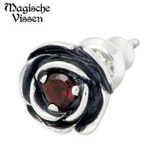 マジェスフィッセン Magische Vissen 薔薇 シルバー ピアス アクセサリー ストーン スタッド 1個売り 片耳用 シルバー925 スターリングシルバー OZX-063