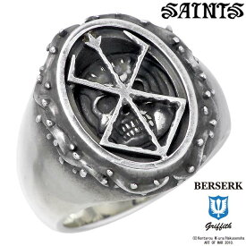 セインツxベルセルク BERSERK×SAINTS シルバー リング 指輪 アクセサリー 烙印と髑髏 メンズ 15～25号 ドクロ BSS-R-04