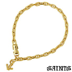 セインツ SAINTS シルバー ブレスレット アクセサリー マリーン アンカー メンズ ゴールド SSB-805GD