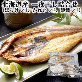北海道産 一夜干し詰合せ （ほっけx1 かれいx2 姫鱈x3） 新鮮な魚介の旨味を逃さぬ一夜干し 素材の良さが引き立つ詰め合わせ