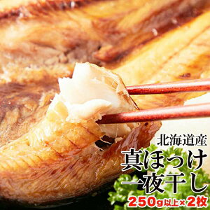【ポイント5倍!30日限り!】 北海道産 真ほっけ 一夜干し 250gx2 肉厚 程よく焼いて大根おろしと醤油はもちろんポン酢などお好みで 塩見がついていますのでフライにしても美味しい ご進物