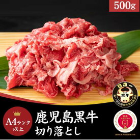 【ポイント5倍！ 7/31まで！ 】 鹿児島黒牛 A4ランク以上 切り落とし 500g とろけるような食感? 手土産 プレゼント ご進物 ギフト 贈り物に NK00000105