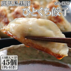 【スーパーSALE 10%OFF！】鹿児島黒豚 ひとくち餃子 45個 パリパリでジューシー！ 箸が止まらない！ お歳暮 お中元 ご進物 ギフト 贈り物に最適 販売元より直送 NK00000132