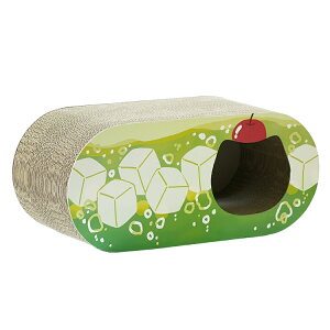 猫用爪とぎ 段ボール ポップシリーズ クリームソーダ 高密度段ボール紙を使用 爪とぎ 遊び場 ベッド 完成品 通気性 保温性 夏は冷たい 冬は暖かい おしゃれ ストレス解消 自然素材 環境に優