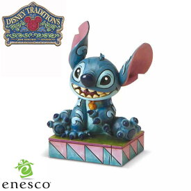 【ポイント2倍！マラソン期間中！】 スティッチ シッティングポーズ ディズニー フィギュア 【Disney Traditions】 置物 インテリア enesco エネスコ コレクション 人気 ブランド ギフト 贈り物 プレゼントに 4016555