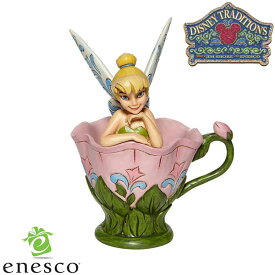 【スーパーSALE 10%OFF！】enesco(エネスコ)【Disney Traditions】ティンカー・ベル フラワーカップ ディズニー フィギュア コレクション 人気 ブランド ギフト クリスマス 贈り物 プレゼントに最適 6008076