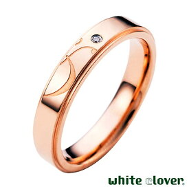 ホワイトクローバー white clover リング 指輪 アクセサリー 金属アレルギー対応 & アンド ステンレス レディース ダイヤモンド 7～13号 ゴールド アレルギーフリー 刻印可能 4SUR053GO