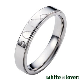 ホワイトクローバー white clover リング 指輪 アクセサリー 金属アレルギー対応 & アンド ステンレス メンズ ダイヤモンド 13～19号 アレルギーフリー 刻印可能 4SUR053SV