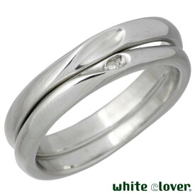 ホワイトクローバー white clover ペア リング 指輪 アクセサリー 金属アレルギー対応 シェア ハート ステンレス 3～19号 7～30号 誕生石 刻印可能 アレルギーフリー 4SUR100M-102L-RD