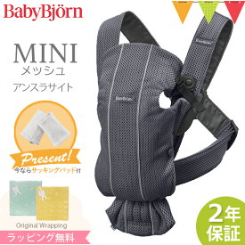 ＼LINEで400円OFF／＼もれなくサッキングパッドプレゼント／ベビービョルン 抱っこ紐 MINI　Air (ミニ エアー) アンスラサイト｜babybjorn ベビービヨルン ベビーキャリア ミニエアー メッシュ 抱っこ紐 抱っこひも