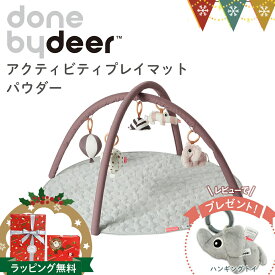 ＼レビューでハンギングトイプレゼント／ダンバイディア（Done by Deer） アクティビティプレイマット パウダー|ダンバイディアプレイマット DonebyDeer 新生児 ギフト 出産祝い ベビーマット ベビージム お昼寝 おもちゃ メリー 北欧