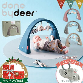 ＼レビューでハンギングトイプレゼント／ダンバイディア アクティビティジム ダークグレー ダークブルー ダークパウダー ラリーサンド｜Done by Deer ダンバイディアー ベビージム プレイジム プレイマット 布製 赤ちゃん 新生児 出産祝 ギフト 北欧