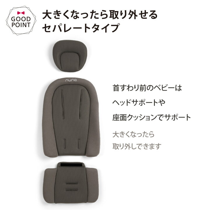 楽天市場】nuna（ヌナ） ストローラーコンフォートインサート キャビア 