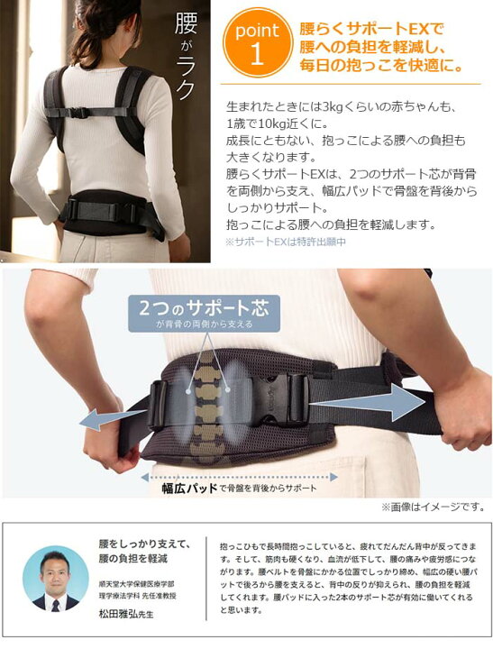 楽天市場】ラクリス Laclis 抱っこひも サポートEX SGマーク認定 