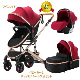 【史上最大キャンペーン プレゼント8点進呈】ベビーカー チャイルドシート 2点セット トラベルシステム a型 新生児~36か月 リクライニング 四輪サスペンション 寝る 座る 背面 面対面 大車輪 ハイシート 防寒仕様 防寒カバー付き 出産祝い準備プレゼント 日本正規販売 大好評