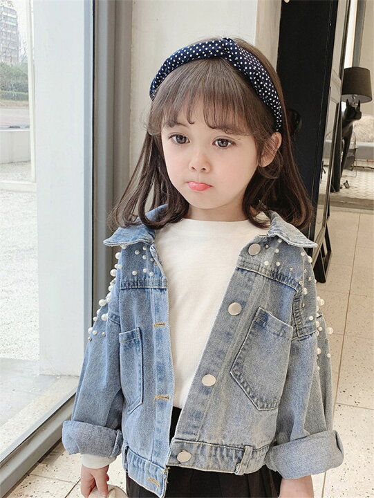 楽天市場】キッズ デニムジャケット 女の子 キッズ トップス デニム  