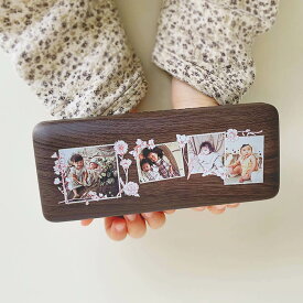 写真入り メガネケース[不織布ラッピング] 父の日 家族の写真で作るオリジナルプレゼント