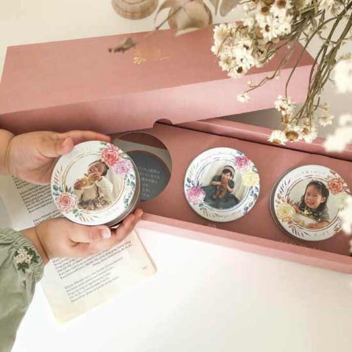 楽天市場 写真入り 紅茶3缶セット Lupicia ルピシア 茶葉 アッサム ニルギリ 白桃 専用ギフトボックス付き 孫の写真で作るオリジナルプレゼント 母の日 ベビフル楽天市場店