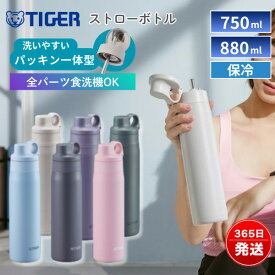 水筒 ストローボトル 真空断熱 750ml 880ml 大容量 保冷 食洗機対応 タイガー TIGER ステンレスボトル 軽量 ワンタッチ MTS-W075 MTS-W088