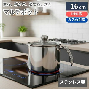 IH�Ή� �}���`�|�b�g 16cm �X�e�����X�� �y�� �������t�� �t�^�t�� ���p�r �� �ς� ������ 䥂ł� ���� �a���� ���ʒ��� �����g�� �R���p�N�g �[�^ �ȃX�y�[�X ���Z���� �ƒ�p �J�N�Z�[ NW-09 NIR