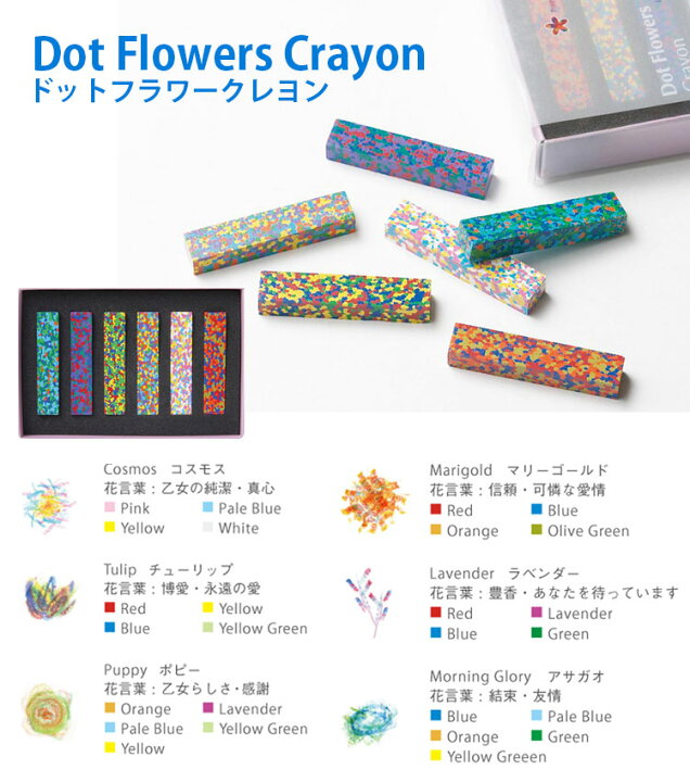 楽天市場】ドットフラワークレヨン ドットベジタブルクレヨン ドット 