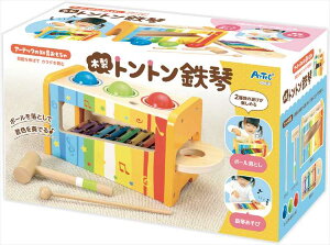 木製トントン鉄琴 アーテック 木製 木 木のおもちゃ 木製玩具 トントン 鉄琴 ボール落とし 鉄琴あそび 音楽 演奏 楽器玩具 楽器おもちゃ 音楽玩具