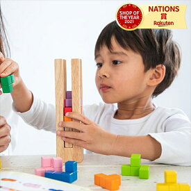 エドインター Ed.Inter 育脳タワー 木のおもちゃ 木製玩具 積み木 つみき ブロック パズル 玩具 おもちゃ オモチャ 3歳 4歳 5歳
