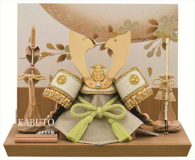 五月人形 5号 白金大鍬兜(グリーン) 衝立飾り 兜飾り 兜 かぶと 端午の節句 初節句 こどもの日 モダン おしゃれ かっこいい 男の子 お飾り コンパクト 省スペース