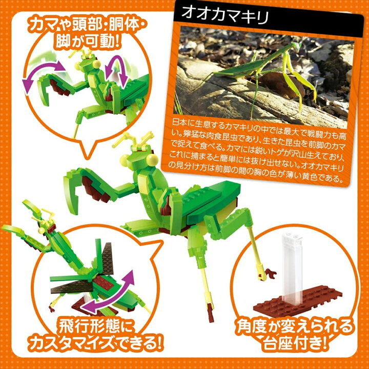 楽天市場 ブロック昆虫シリーズ ヘラクレスオオカブト ギラファノコギリクワガタ オオカマキリ オニヤンマ 6歳 シルバーバック 可動 知育ブロック 人気 おすすめ 玩具 クリスマスプレゼント Babygoods Factory
