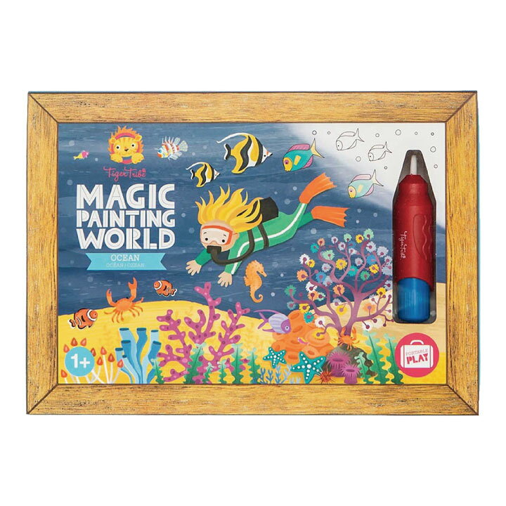 楽天市場 水で浮き出るマジックペイント 海の仲間たち 水 浮き出る イラスト ぬりえ 遊び 男の子 女の子 みんなで 専用 ペンシル 浮かび上がる ペイント カード トライブ ギフト クリスマスプレゼント Babygoods Factory