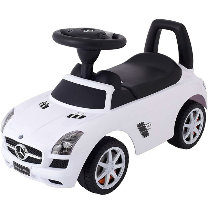 楽天市場】乗用メルセデスベンツ SLS AMG ホワイト乗用玩具 足けり乗用 