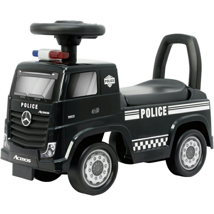 楽天市場】乗用メルセデスベンツ ACTROS ブラック パトカー 乗用玩具 