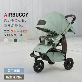 エアバギー ココ ブレーキ フロムバース ベビーカー バギー a型 3輪 ドリンクホルダー 付き AirBuggy COCO Brake EX FROMBIRTH 新生児 0歳 赤ちゃん 安定走行 折りたたみ コンパクト 正規品 2年保証 即納 送料無料