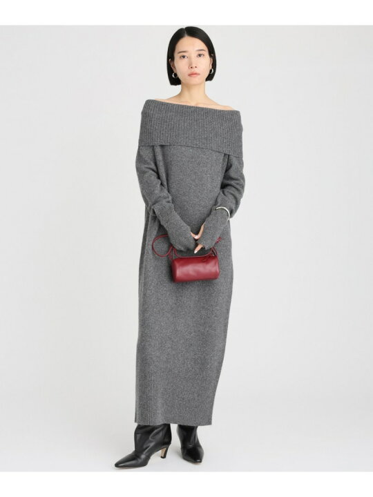 楽天市場】【SALE／30%OFF】オフショルロングニットワンピース 