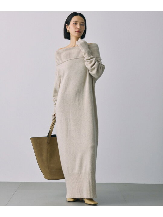 楽天市場】【SALE／30%OFF】オフショルロングニットワンピース  