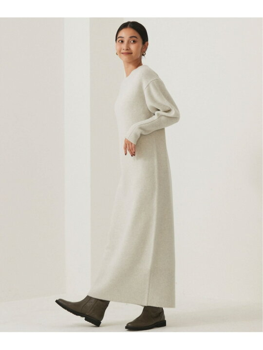 楽天市場】【SALE／50%OFF】ウールカシミヤクルーネックワンピース 